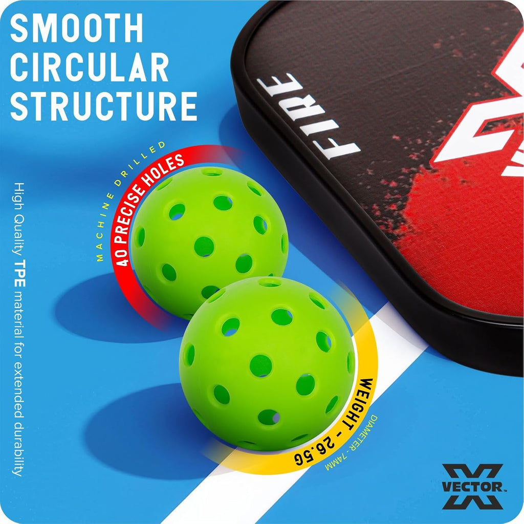 Vector X FIRE pickleball paddle angle